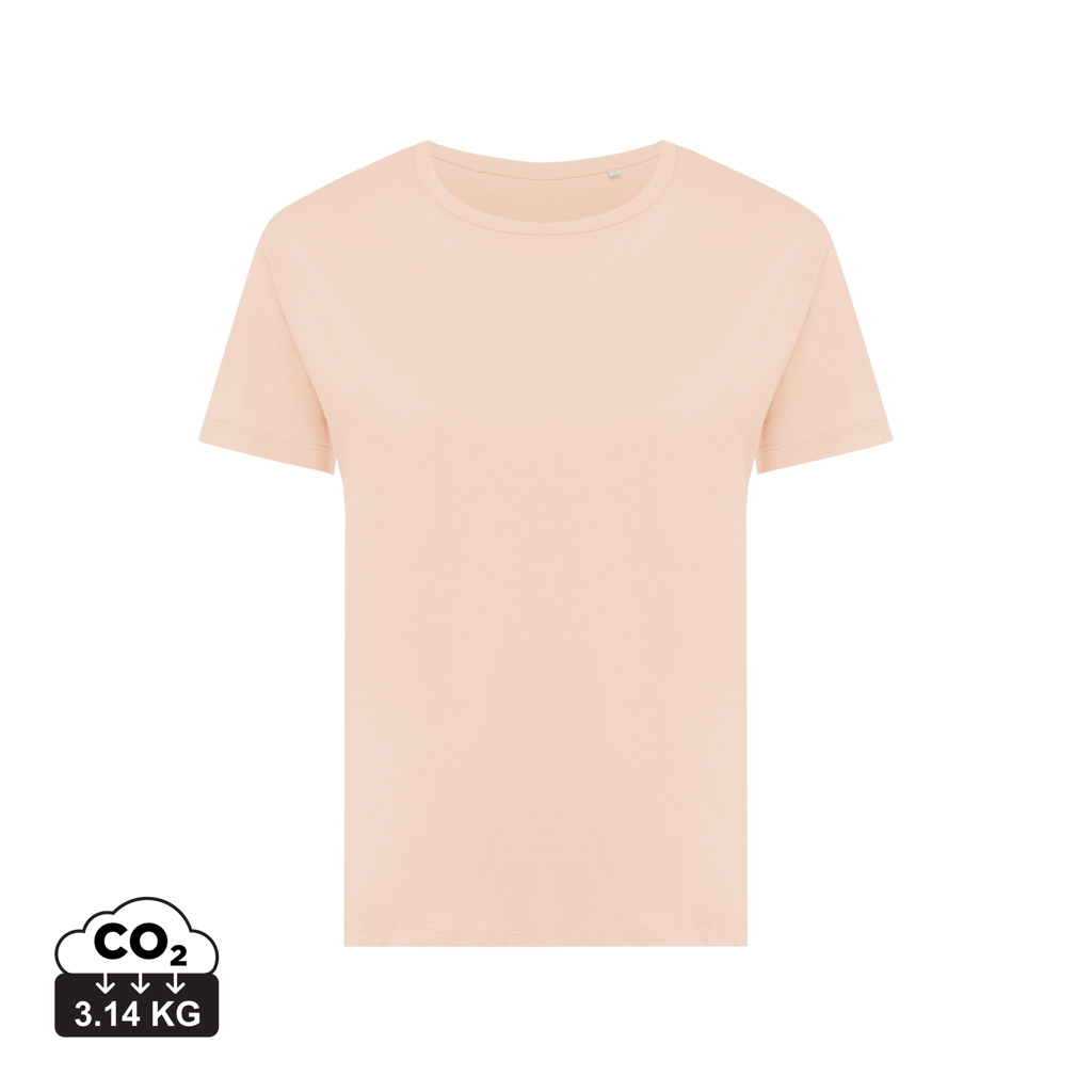 T-shirt Femme personnalisable coton bio 160g Yala Iqoniq peach nectar